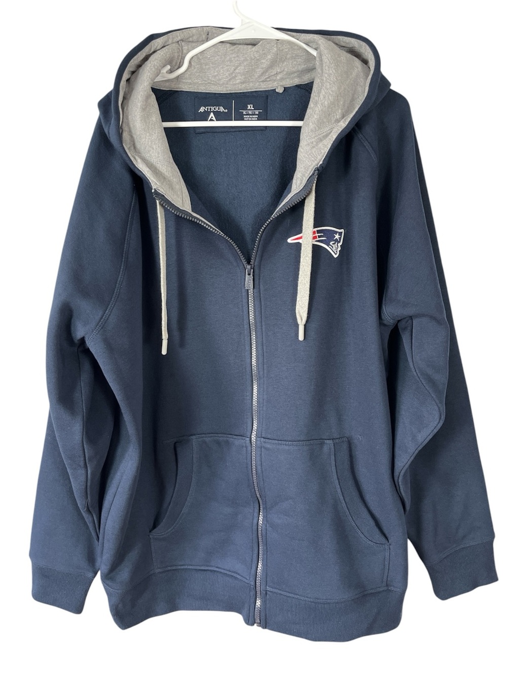 Antigua NFL New England Patriots Full Zip Hoodie Swag Jersey Jacket Men's XL NWO
